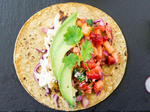 Grilled Fish Tacos with Strawberry Pineapple Salsa | Charcoal HK | Lotus Grill