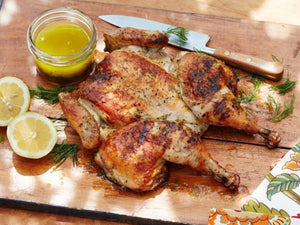Grilled Spatchcocked Greek Chicken | Lotus Grill