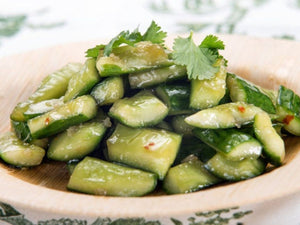 Chinese Smashed Cucumbers With Sesame Oil and Garlic  | Lotus Grill