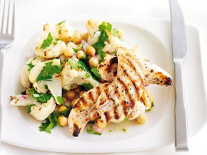 Chargrilled Chicken With Cauliflower And Chickpea Salad | Charcoal HK