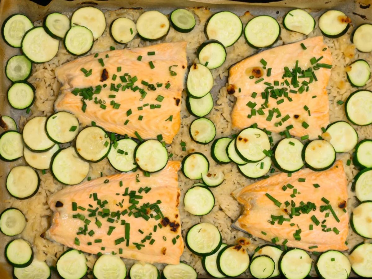 How To Prepare Sheet Pan Miso Lemon Salmon with Zucchini and Rice ? – Coba Grill Hong Kong