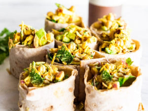 Curry Chickpea Salad Wraps with Toasted Coconut | Lotus Grill Hong Kong