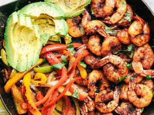 Skillet Blackened Shrimp Fajitas | Charcoal HK | Lotus Grill