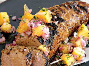 Low Fat Grilled Pork Tenderloin With Pineapple Salsa | Lotus Grill Hong Kong | Charcoal HK