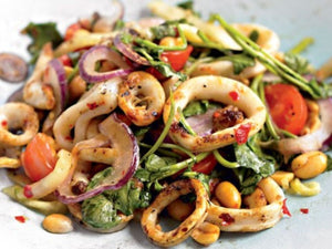 Spicy Grilled Calamari Salad | Lotus Grill | Charcoal HK