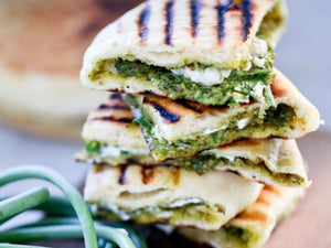 Grilled Naan Bread With Indian Garlic Scape Chutney | Lotus Grill Hong Kong