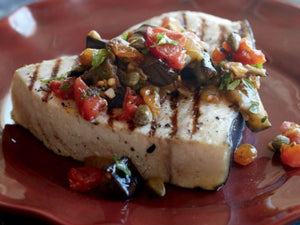 Grilled Swordfish With Caponata | Lotus Grill | Charcoal HK