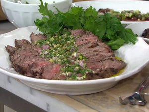 Grilled Flank Steak with Green Onion Chimichurri | Charcoal HK