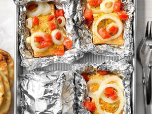Salmon Grilled in Foil | Lotus Grill | Charcoal HK