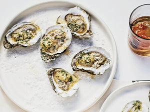 Grilled Oysters with Tabasco-Leek Butter | Lotus Grill Hong Kong
