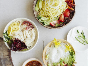 Fresh Cold Noodle Bowl with Ponzu Vinaigrette (Hiyashi Chūka) | Lotus Grill