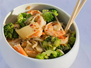 Shrimp Stir Fry With Egg Noodles | Lotus Grill Hong Kong