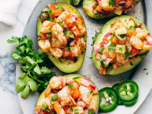 Mexican Shrimp Cocktail Stuffed Avocados | Lotus Grill Hong Kong | Charcoal HK