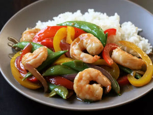 Shrimp and Pepper Stir-Fry | Lotus Grill Hong Kong