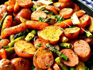 Oven Roasted Potatoes & Sausage Sheet Pan Dinner | Lotus Grill