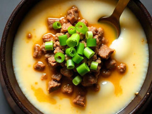 Steamed Egg with Minced Pork | Lotus Grill