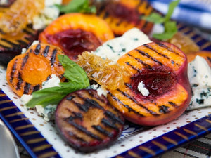 Grilled Stone Fruit with Blue Cheese and Honey | Lotus Grill