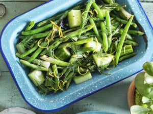 Grilled Green Bean Salad with Cucumbers and Dill | Charcoal HK | Lotus Grill