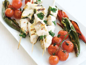 Kingfish Skewers With Chargrilled Tomatoes And Chillies | Lotus Grill Hong Kong | Charcoal HK