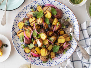 Grilled Potato Salad with Grilled Scallion Vinaigrette | Lotus Grill Hong Kong