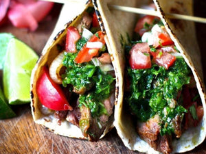 Grilled Steak Tacos With Cilantro Chimichurri Sauce | Lotus Grill Hong Kong