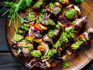 Grilled Chilean Beef Kabobs With Smoky Chimichurri | Lotus Grill