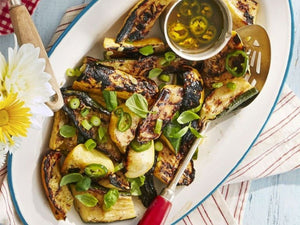 Grilled Summer Squash With Lemon-Scallion Dressing | Charcoal HK