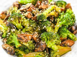 Stir fried Mushrooms with Broccoli | Lotus Grill