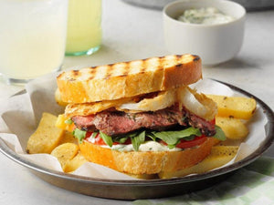 Steak Sandwiches with Crispy Onions | Lotus Grill Hong Kong