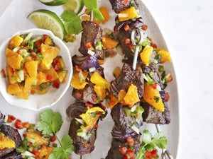 Broiled Steak Kabobs With Orange Relish | Lotus Grill