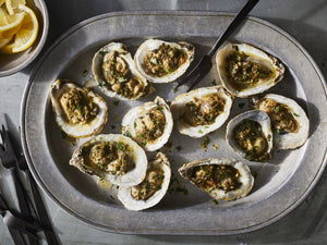Barely Grilled Oysters with Sherried Garlic Butter | Charcoal HK