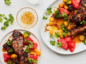 Country-Style Ribs with Quick-Pickled Watermelon | Lotus Grill