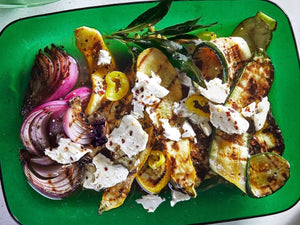 Grilled Summer Squash and Red Onion with Feta | Lotus Grill Hong Kong
