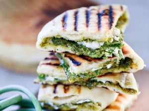 Grilled Naan Bread With Indian Garlic Scape Chutney | Lotus Grill Hong Kong