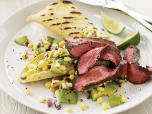 Chipotle-Marinated Flatiron Steak with Avocado-Corn Relish | Charcoal HK