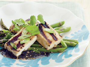 Grilled Tofu with Asparagus and Nori Vinaigrette | Lotus Grill Hong Kong
