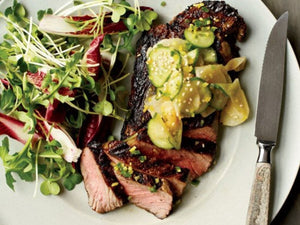 Grilled Steak with Cucumber-and-Daikon Salad | Lotus Grill Hong Kong