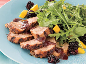 Spicy Grilled Pork Tenderloin With Blackberry Sauce | Lotus Grill