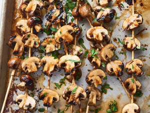 Garlicky Marinated Grilled Mushrooms | Lotus Grill