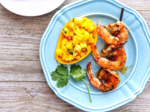 Grilled Citrus Agave Shrimp with Mango Salad | Lotus Grill Hong Kong