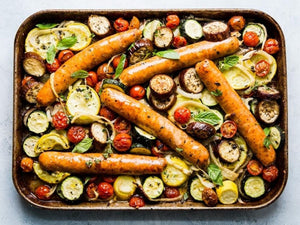 Ratatouille Sheet Pan Dinner With Sausage | Charcoal HK | Lotus Grill Hong Kong 