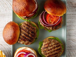 Beef ‘n’ Pork Burgers | Charcoal HK | Lotus Grill