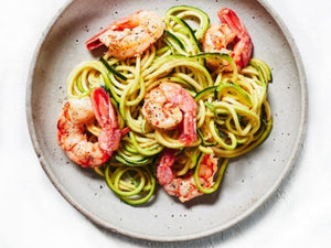 Garlic Shrimp with Zucchini Noodles | Charcoal HK | Lotus Grill Hong Kong