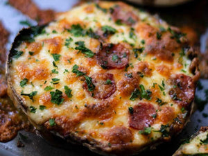 Portobello Pizza Keto Stuffed Mushrooms | Lotus Grill | Charcoal HK