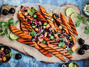 Grilled Sweet Potatoes with Fresh Cherry Salsa | Charcoal HK