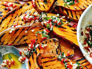 Griddled Sweet Potatoes With Mint, Chilli And Smoked Garlic | Lotrus Grill Hong Kong