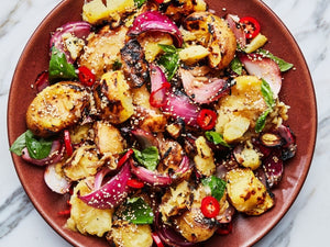 Grilled Potato Salad With Chiles And Basil | Lotus Grill Hong Kong | Charcoal HK
