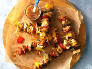 Bratwurst And Chicken Kabobs | Lotus Grill