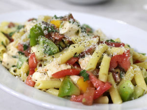 Penne with Fresh Mozzarella, Heirloom Tomatoes and Basil | Lotus Grill