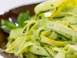 Summer Squash Tagliatelle with Creamy Raw Alfredo Pesto | Lotus Grill Hong Kong